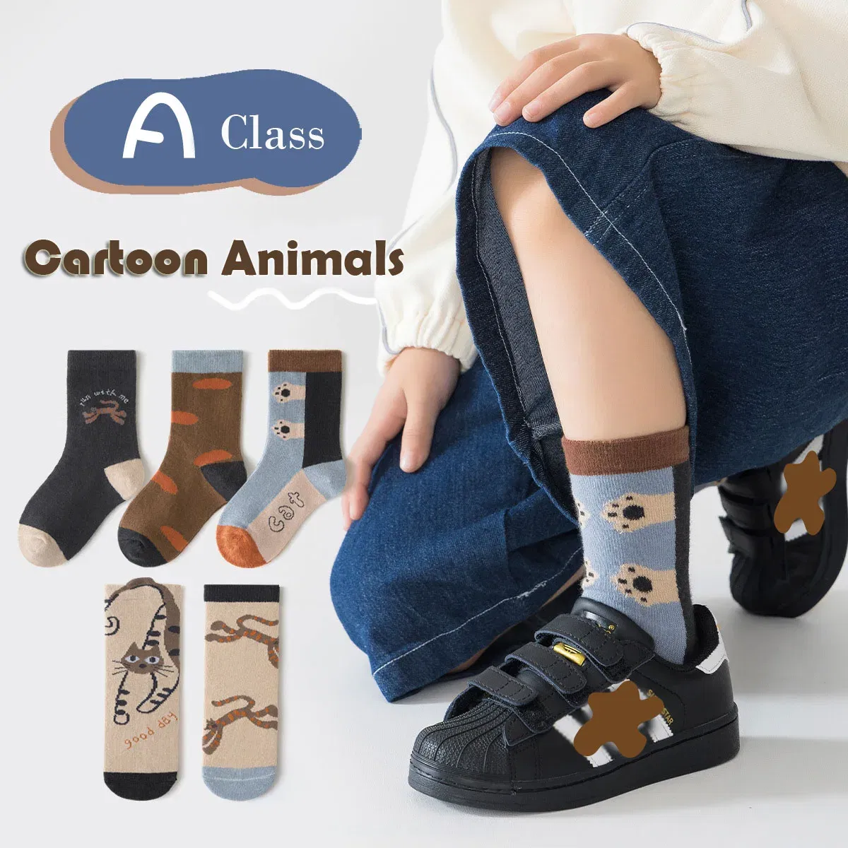 Color: GRAY, Size: 2-3T - Autumn Socks Baby Socks Cute Truck Car Pattern Socks Boys Medium Socks Kids Autumn Winter Cotton Socks 5packs