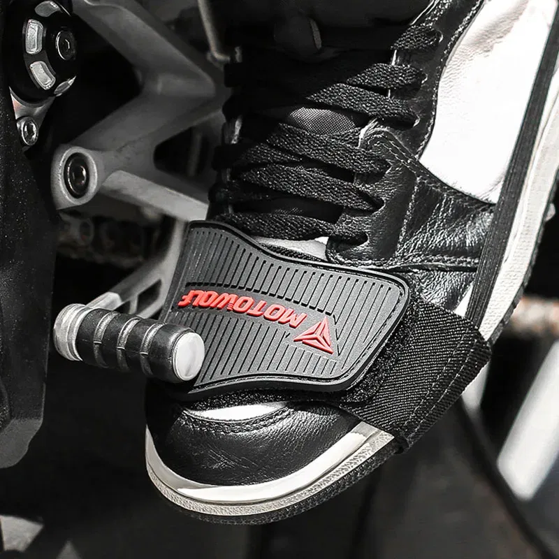 Color: black - Motorcycle Anti-skid Gear Shifter Rubber Shoes Protective Gear Shift Pad Lightweight Boot Cover Shifter Guards Protector