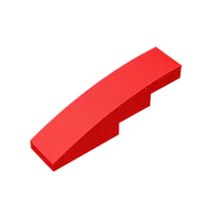 Color: Pink - Gobricks GDS-658 Slope, Curved 4 x 1 compatible with lego 11153 61678 pieces of children's DIY Educational Building Blocks