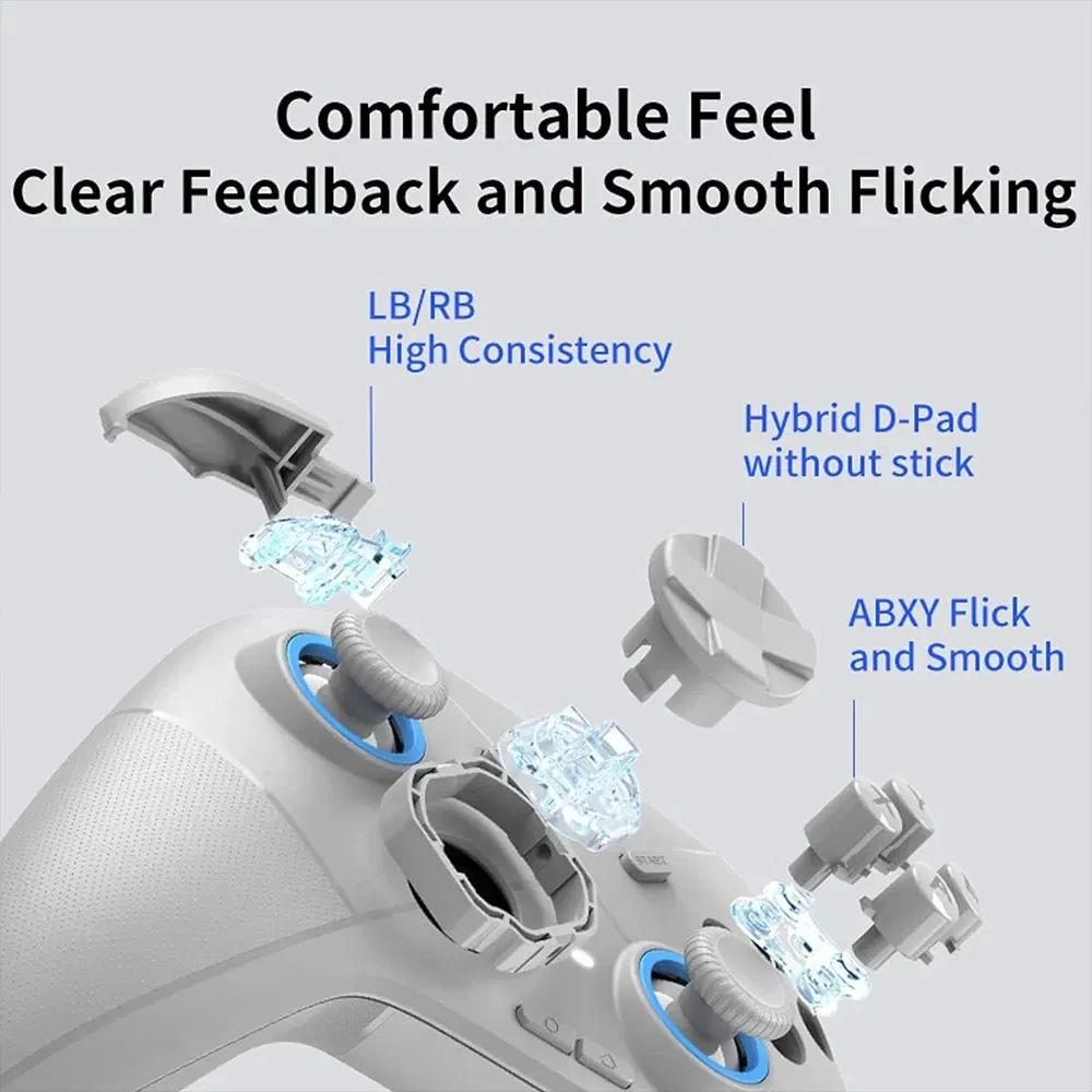 Flydigi Direwolf Wireless/Wired Gaming Controller Bluetooth Hall Lineness Function Controller for Windows PC Nintendo Switch