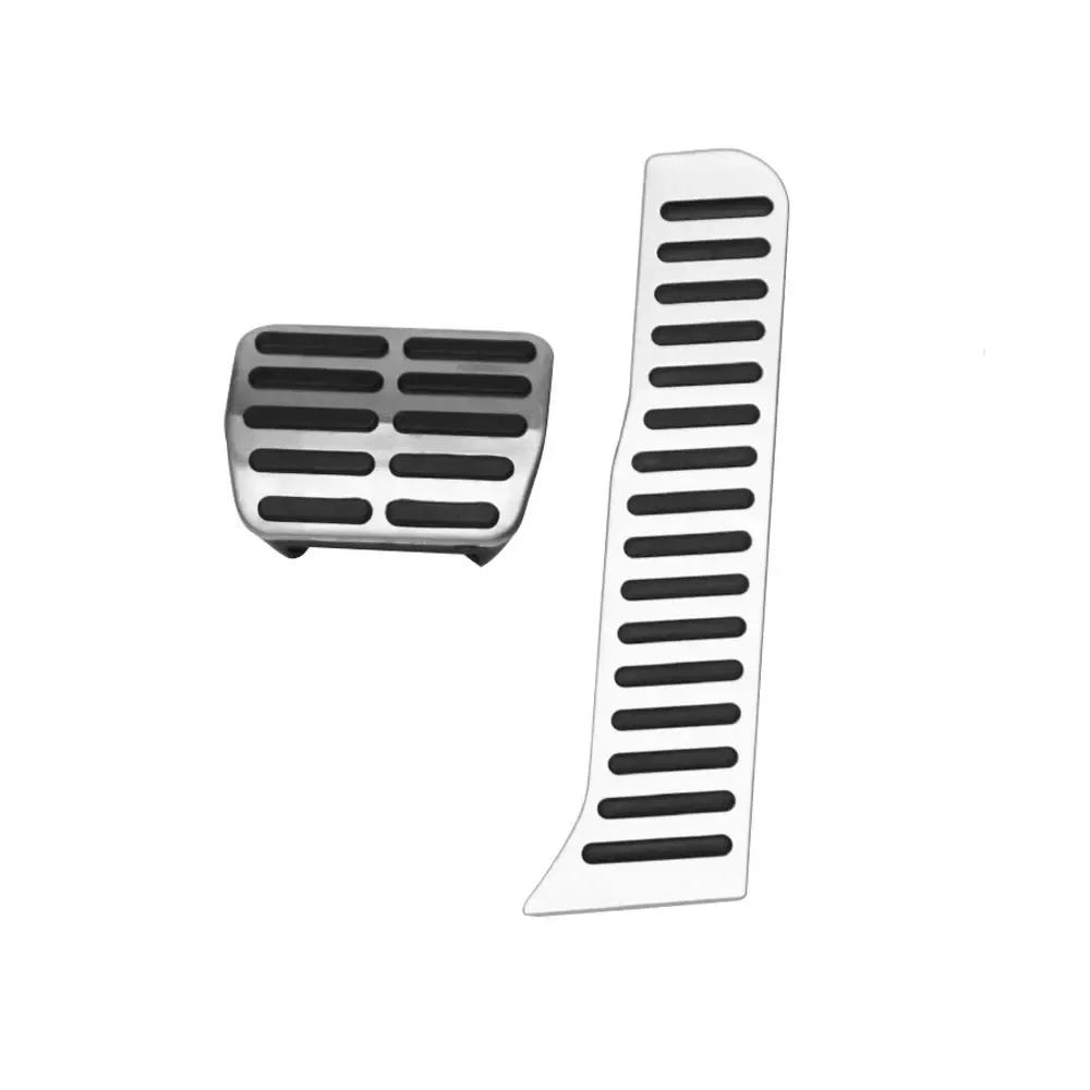 Color Name: WHITE - Jameo Auto Stainless Steel Car Gas Pedal Brake Pedals Cover for Volkswagen VW Caddy 2004 - 2015 Kit Parts Accessories