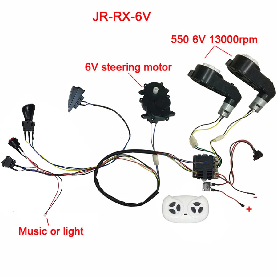 Color: PURPLE - Children electric car DIY accessories wires and gearbox,Self-made toy car full set of parts for electric car kids ride on