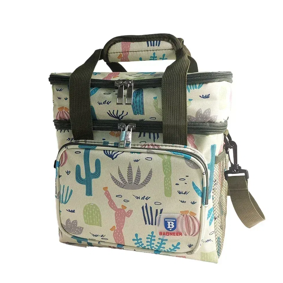 Color: MULTI - BAGNEER Thermal Lunch Bag Camping Picnic Food Cooler Bags Insulated Case Waterproof Office School Lunchbag Shoulder Cooling Box