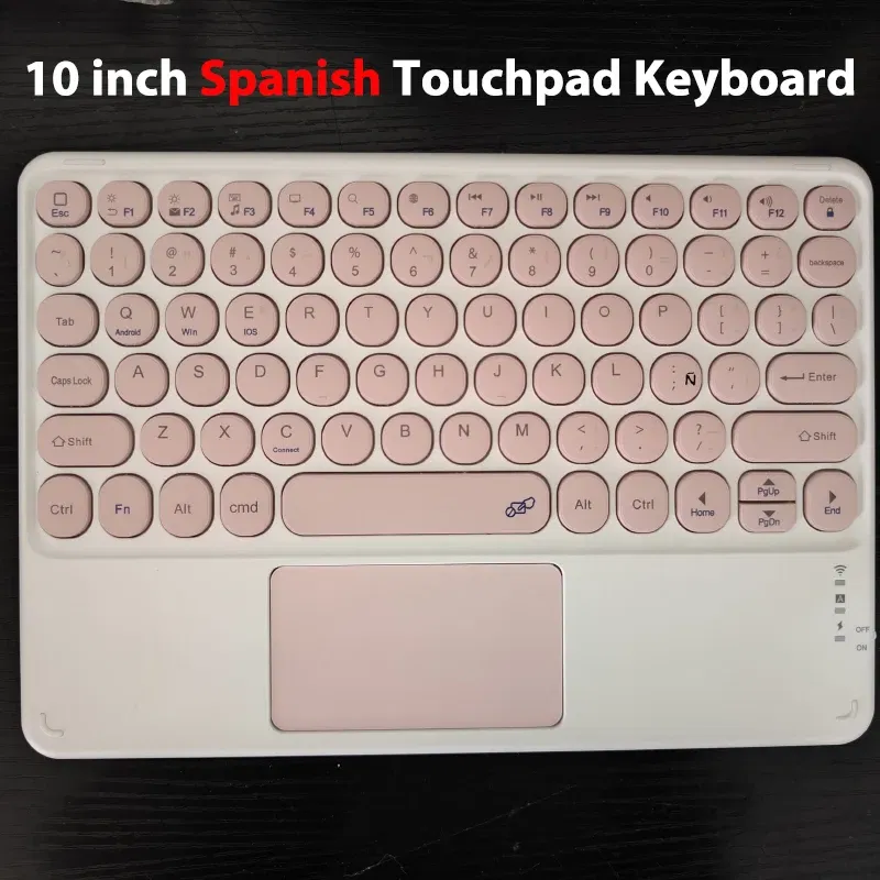 10 inch Bluetooth Keyboard Spanish Portuguese Korean Hebrew Italian German Russian Arabic Wireless Tablet Keyboard Magnetic