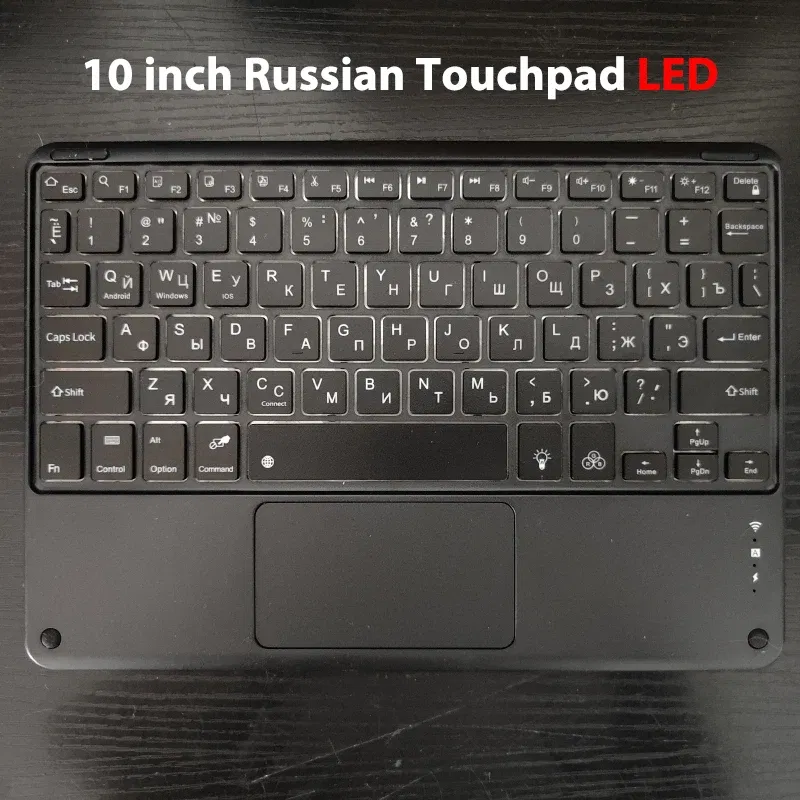 10 inch Bluetooth Keyboard Spanish Portuguese Korean Hebrew Italian German Russian Arabic Wireless Tablet Keyboard Magnetic