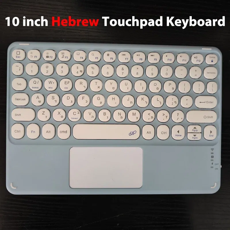 10 inch Bluetooth Keyboard Spanish Portuguese Korean Hebrew Italian German Russian Arabic Wireless Tablet Keyboard Magnetic