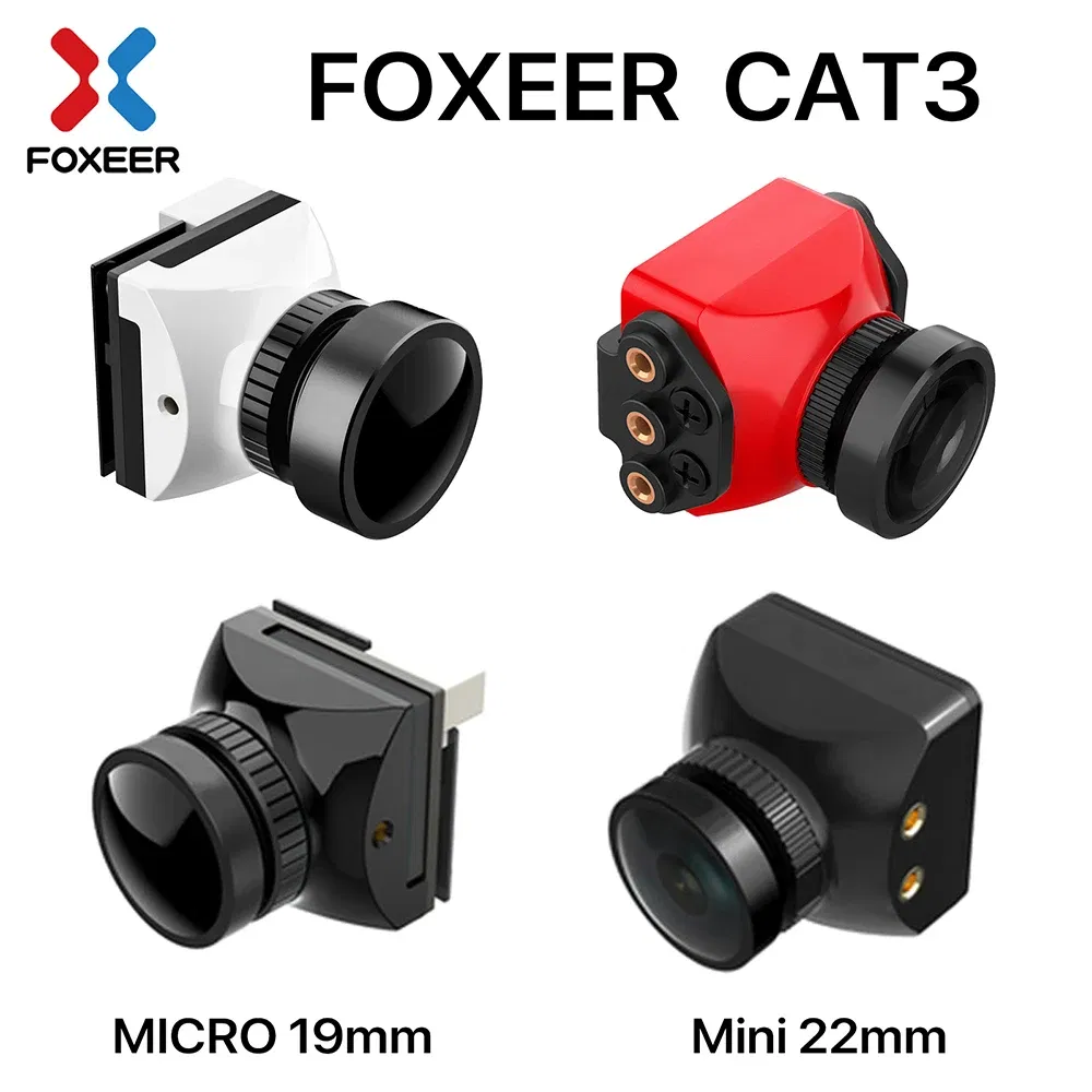 Color: Red - Foxeer Cat 3 Micro Mini FPV Camera 1200TVL 0.00001Lux FPV Night Camera For RC Racing Drone