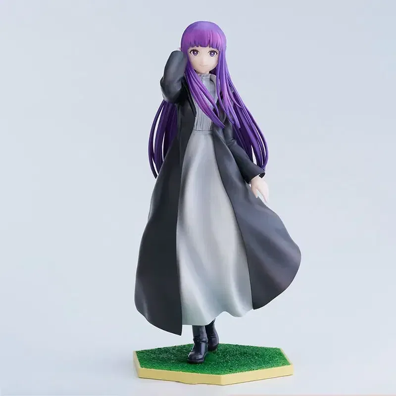 Color: GRAY - Anime Beyond Journey End Frieren Figure Fern Action Figures Cute Stark Figurine Look Up Model Decor Dolls PVC Collectible Toys