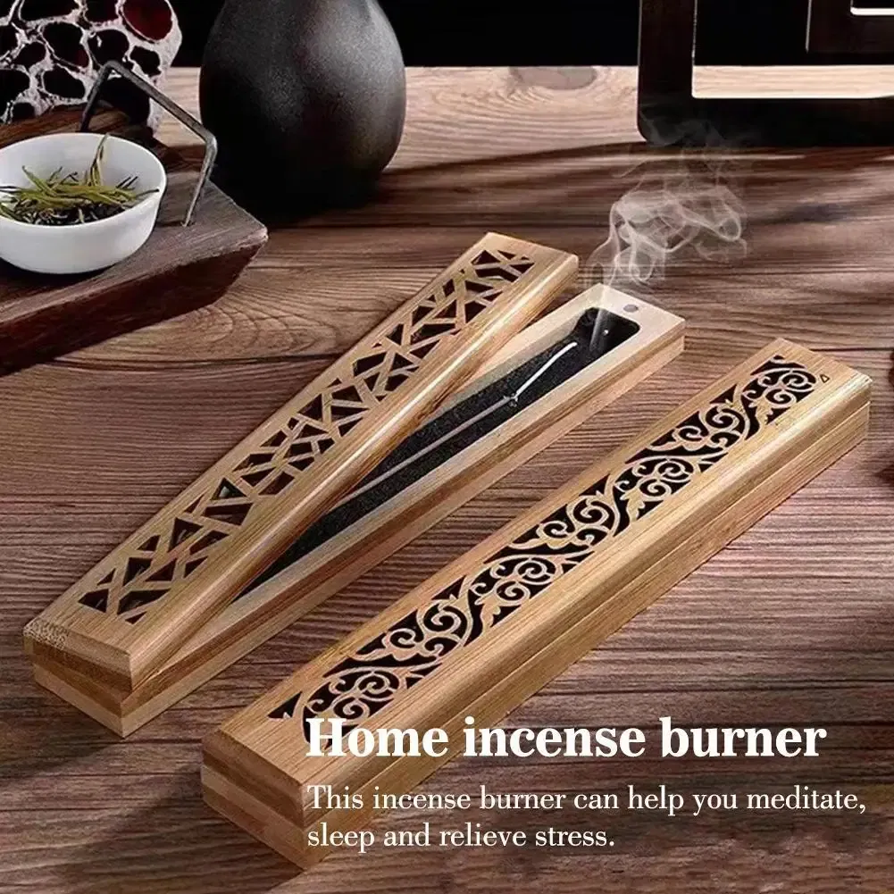 Color: Yellow, Ships From: CN - Natural Bamboo Board Incense Holder Anti-Ash Flying Incense Stick Holder Japanese Style Bamboo Incense Ash Catcher