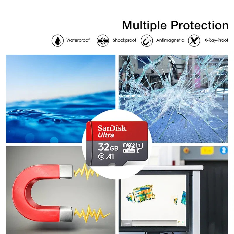 Capacity: 64GB - TFcard 64GB 16GB 32GB Memory Card 128GB Class 10 Microsd SD Card 100MB/S UHS-I A1 Card + Adapter for Phone/PC Standard Shippin