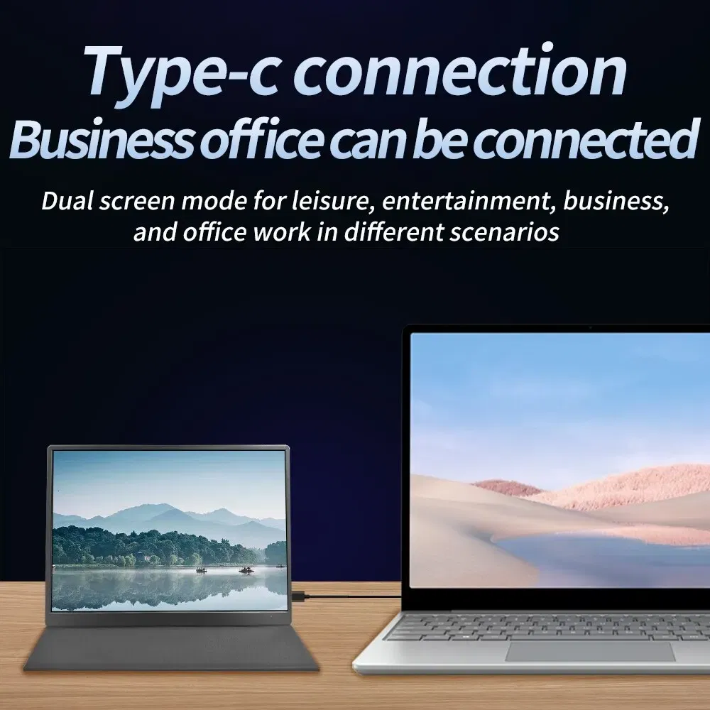 MUCAI 10.5 Inch 1280P Ultra Portable Monitor 16:10 IPS 60Hz Game Screen 100% SRGB 420Cd/m ² Laptop Mac Xbox PS4/5 Switch Display