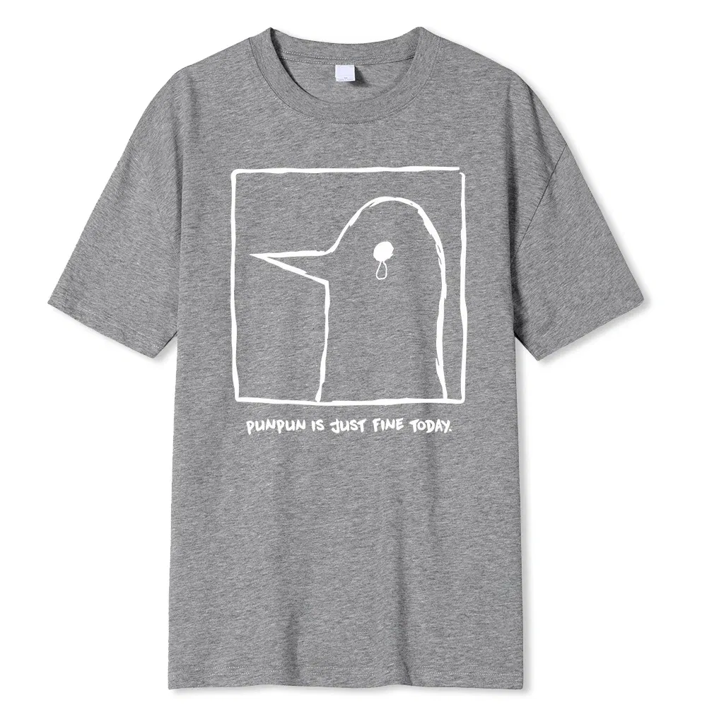 Color: Gold, Size: L - Oyasumi PunPun Modal Print T-Shirts Funny Anime Streetwear Camisetas Men Women Short-sleev Fashion Harajuku Cartoon Tee Shirt