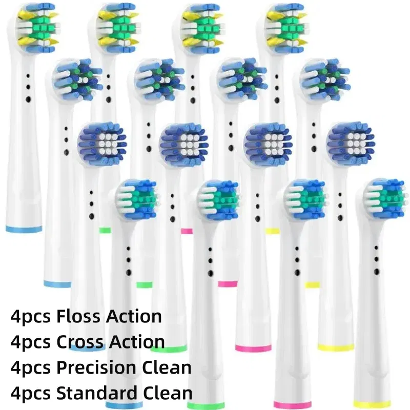 Color: Orange - Toothbrush Replacement Heads Refill for Oral B Electric Toothbrush Pro1000 Pro 3000 Pro5000 Pro7000 Vitality Floss Action