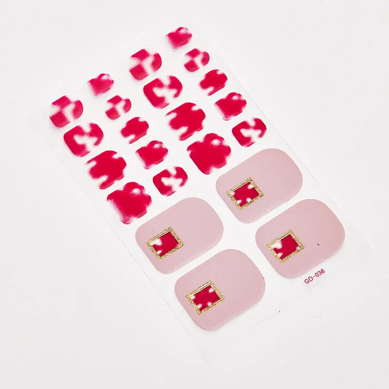 Color: Camel Color - 22 Tips/Sheet Women Salon Nail Wraps DIY Self Adhesive Nail Sticker Decals Plain Stickers Nails Sticker Designer Designed