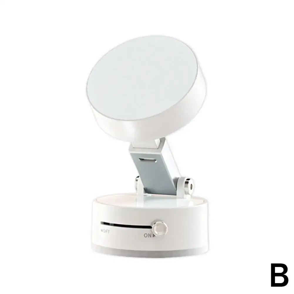 Color: WHITE - 180 Degree Adjustable Vacuum Suction Cup Folding Magnetic Mobile Phone Holder Foldable For Magsafe Lazy Car Suction Cup Holder