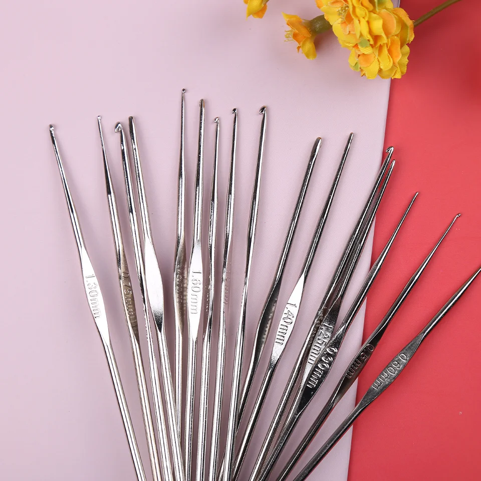 Color: light yellow - KRABALL Crochet Knitting Hooks Set Needle DIY Handmade Sewing Knit Tool Accessories Set for Sweater DIY Craft Scarf Weaving