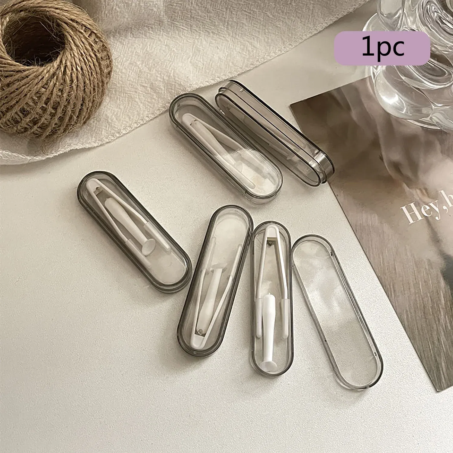 Color: Lavender - Remover Contact Lenses Inserter Color Tweezers Suction Stick Eyes Care Tool Kit Contact Lens Case Clip Stick Tweezers Pupils