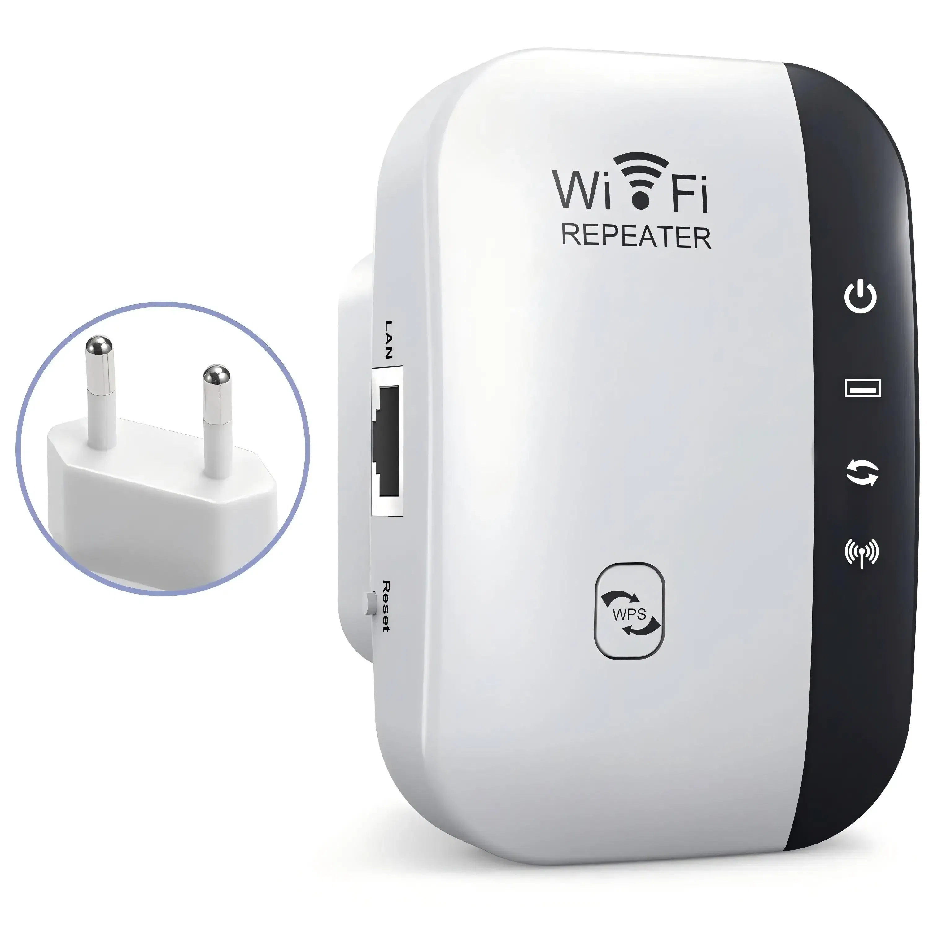 Color: WHITE - Wifi Repeater Wireless Signal Amplifier Extended Network Enhancer EU US Home Router 300m Thro