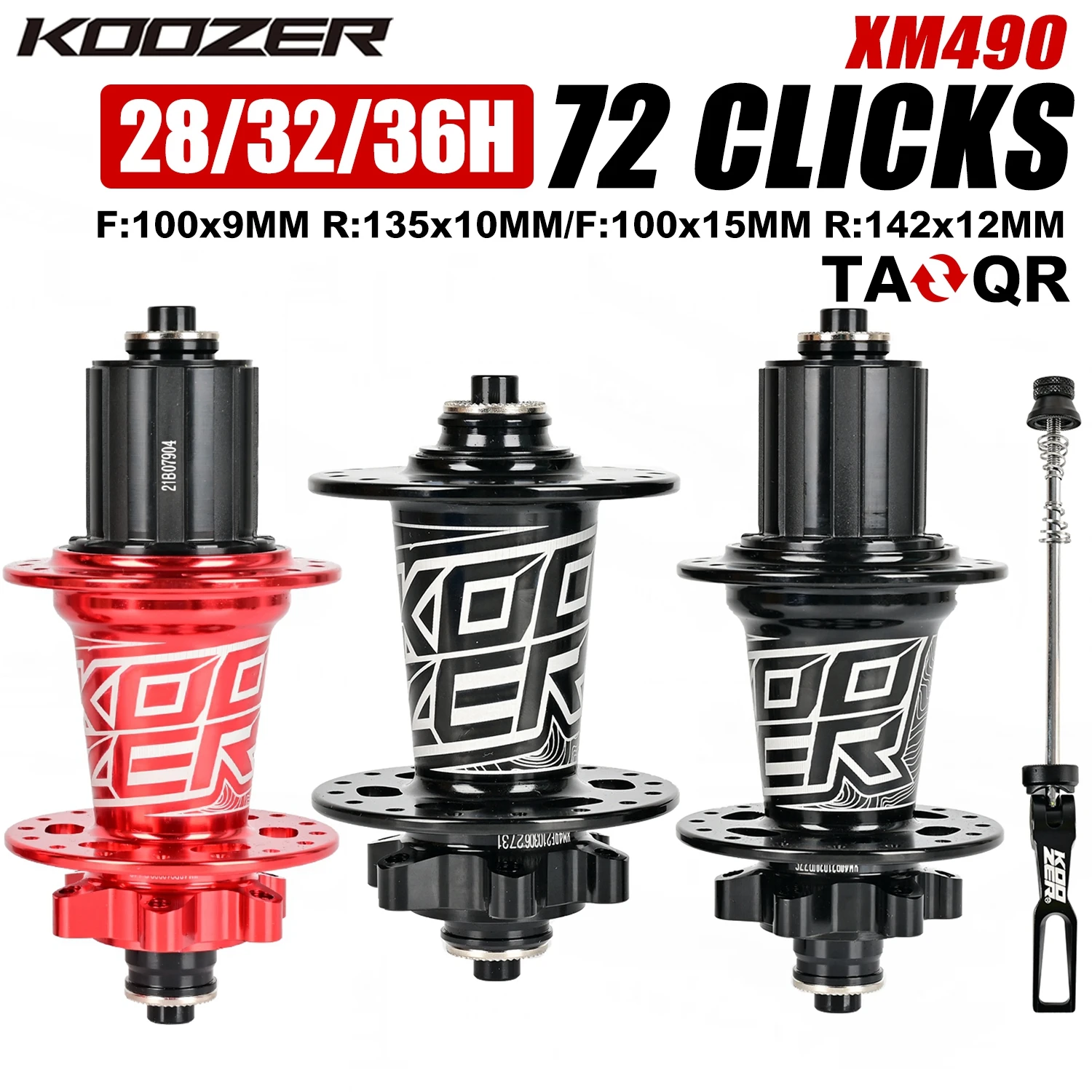 Color: Green - Bicycle Hubs KOOZER XM490 Mountain Bike Hubs 6 Pawl 72 Click 28 32 36H Holes HG SX NX 8-12 Speeds 26 27.5 29 Inches Rear Hubs
