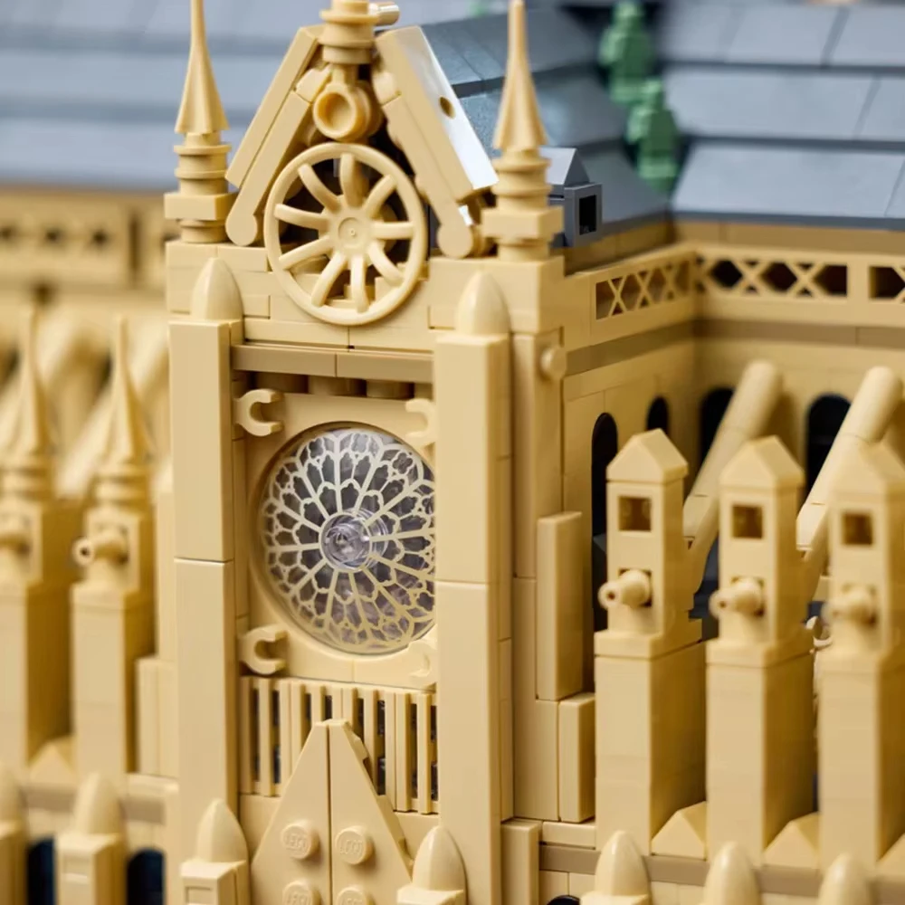 Color: WHITE, Size: S - Kalein 4383pcs Notre Dame Cathedral Building Model Building Blocks Adult Collection Set Toys for Boys and Girls Birthday Gifts