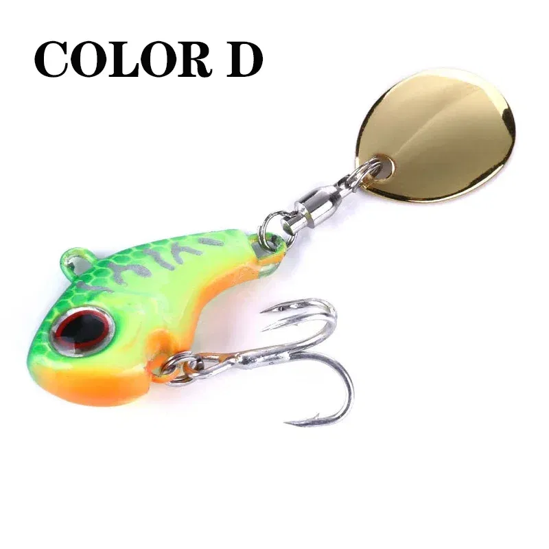 Color: Burgundy, Size: 55mm, Ships From: CHINA - 1Pcs Rotating Metal VIB vibration Bait Spinner Spoon Fishing Lures 8g/16g/21g Jigs Trout Wobbler Fishing Hard Baits Tackle Pesca