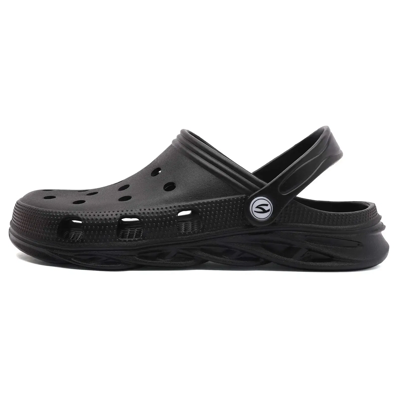 Shoe Size: 42, Color: Black - HOBIBEAR Unisex Garden Clogs Shoes Slippers Sandals for Men and Women