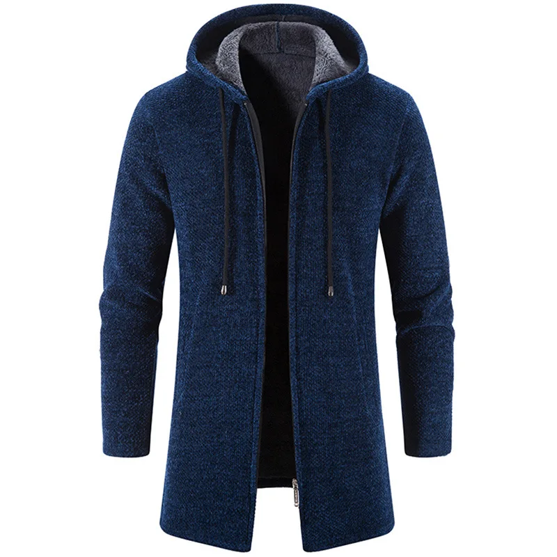 Color: SKY BLUE, Size: 4XL - 2025 New Autumn Men's Long Sleeve Sweatshirts for Men with Zipper Hooded Mens Oversize Winter Top Jacket Coat Warm Streetwear