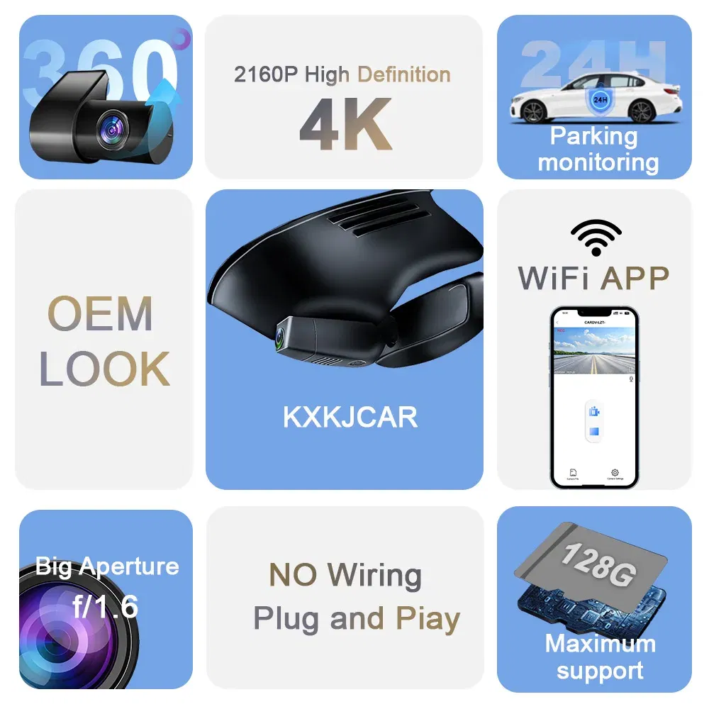 Color Name: Red, Ships From: CHINA, ROM: Other - Customized 4K HD 2160P Plug and play Dash Cam For Volkswagen Sharan CC Bora Tiguan Touran Passat Teramont T-Cross Dvr Dashcam