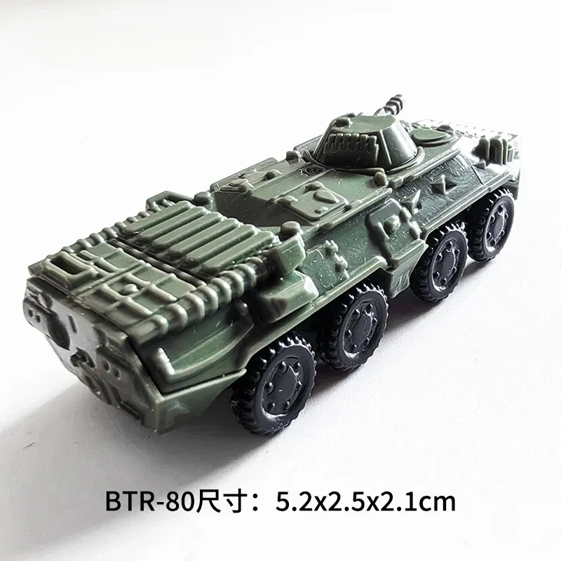Color: light green - 1/144 4D Classic Tank Model WWII Tiger Leopard US GER CHN USSR RUS Finished Model Sand Table Plastic Tanks Toy