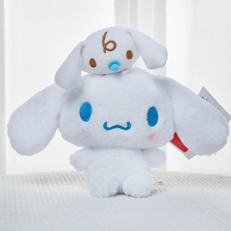Color: Yellow - 20-25cm Genuine Sanrio characters My Melody Kuromi Cinnamoroll Kt Cat Plush Toy Anime Stuffed Animals Christmas Birthday Gifts