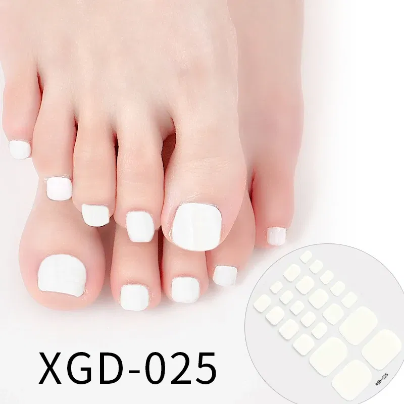 Color: gold foil - Colorful Nail Stickers Foot Shiny Glitter Nails Charms Full Cover Self-Adhesive Nail Polish Stickers for Nails Art