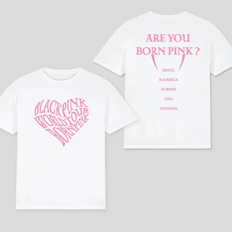 Color: Blue, Size: S - 100% Cotton T Shirt Men Women T-shirt Black Print Pink Kpop Short Sleeve Casual Oversized Girl Tee Fashion Big Size Clothing