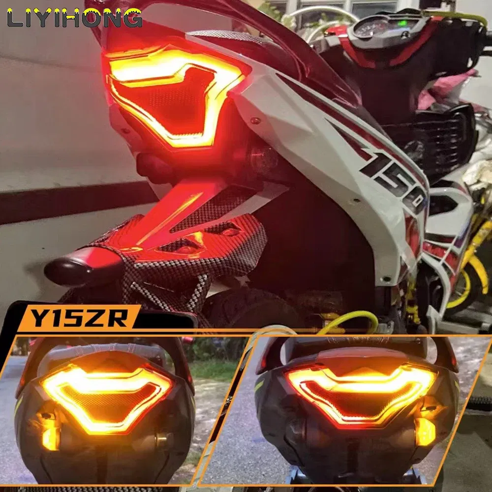 Color: Silver - Motorcycle LED Taillight Moto rear Brake Light Indicator Lamp for Yamaha MT03 MT25 2014-2020 R3 R25 2013-2020 MT07 2013-2017