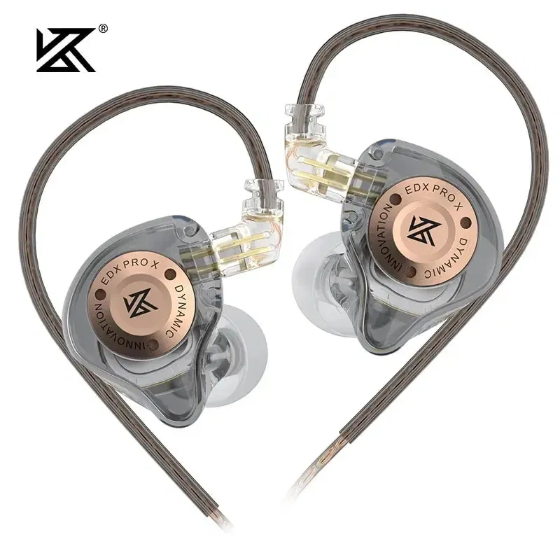 Color: WHITE - KZ EDX PRO X Wired Earphones HIFI Stereo Bass Music Earbuds In Ear Sport Headphones Noise Cancelling Gaming Headset