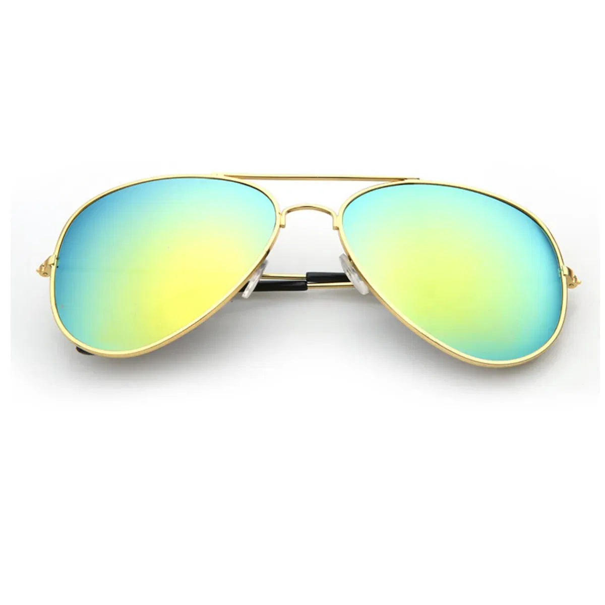 Lenses Color: Yellow, Frame Color: other - FOENIXSONG Fashion Sunglasses for Women Men Pilot Round Gradient Mirror Women's Glasses Oculos Lentes Gafas De Sol