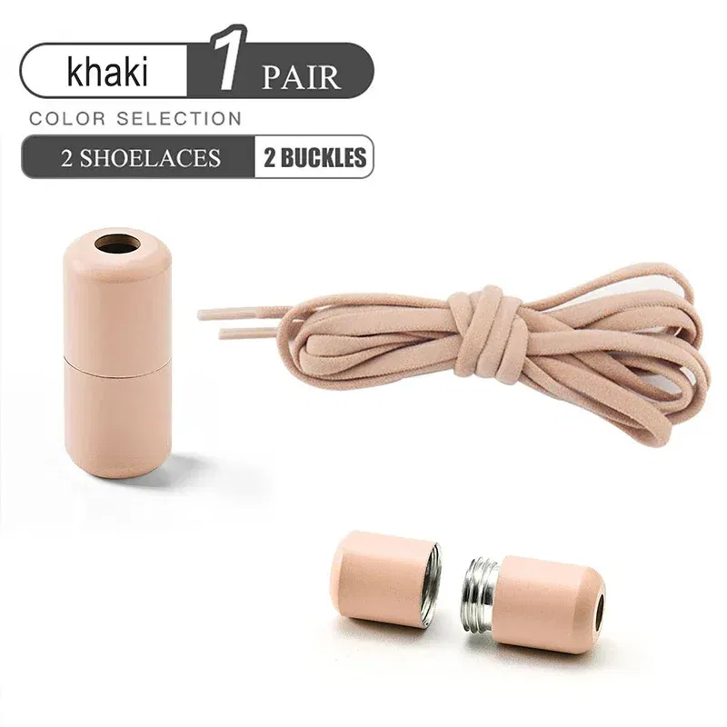 Color: Silver, Length: 100cm - Elastic No Tie Shoelaces Semicircle Shoe Laces for Kids and Adult Sneakers Shoelace Quick Lazy Metal Lock Laces Shoes Strings