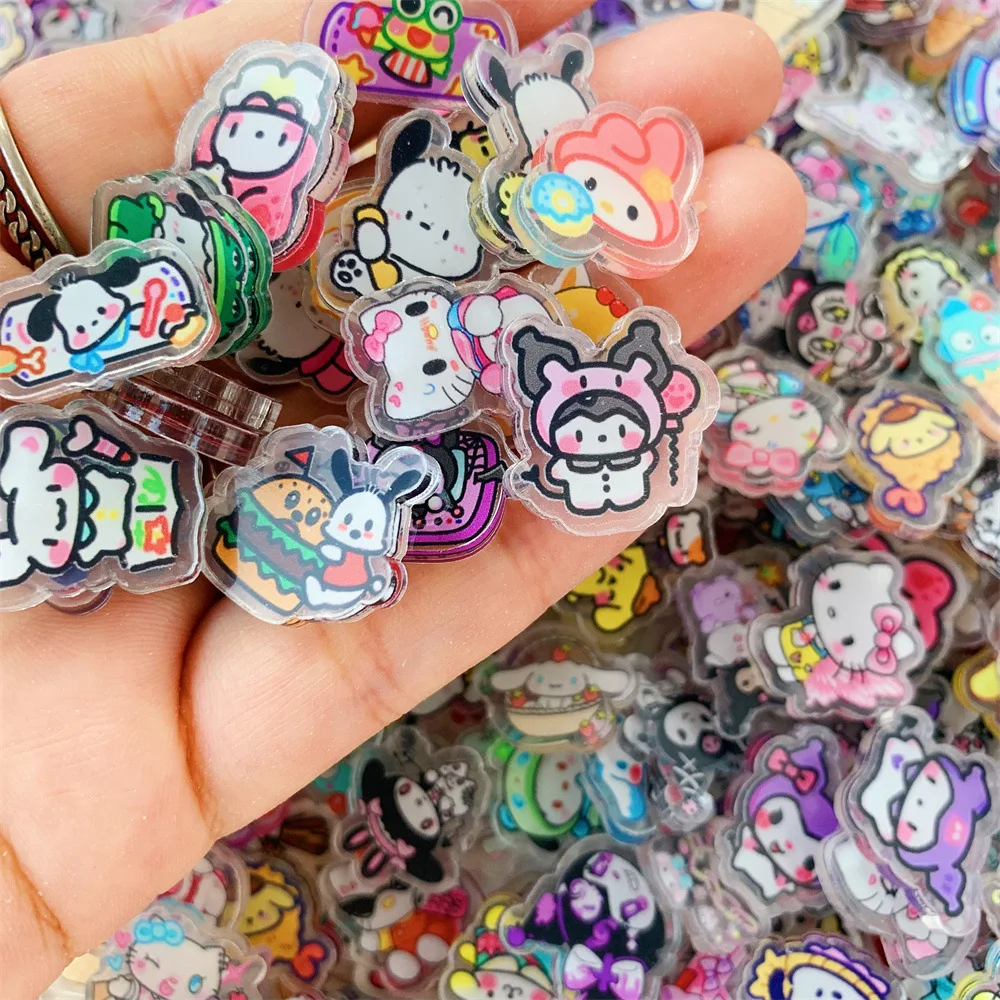 Color: Blue, Size: 12" - 2cm 100g Sanrio Kuromi Hello Kitty Crayon Shin-chan Anime Collection Acrylic Pendant DIY Accessory Keychain PP Clip Patch