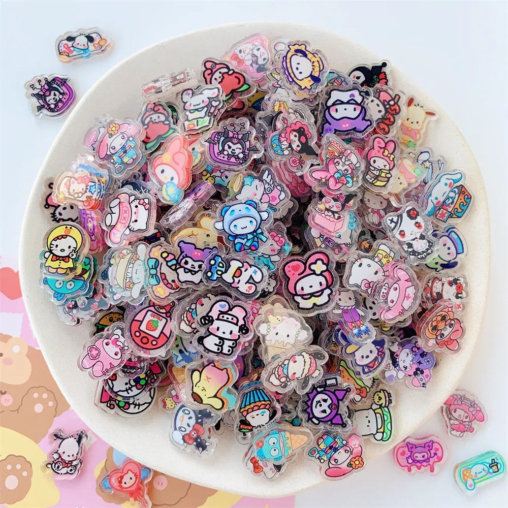 Color: Blue, Size: 12" - 2cm 100g Sanrio Kuromi Hello Kitty Crayon Shin-chan Anime Collection Acrylic Pendant DIY Accessory Keychain PP Clip Patch