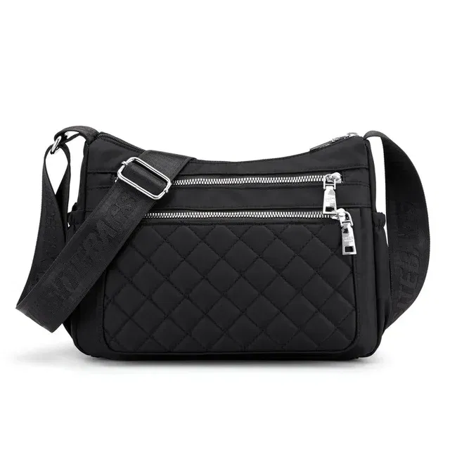 Color: Lake Blue - Yogodlns Women Nylon Shoulder Bag Waterproof Multi-pocket Zipper Bag Ladies Travel Messenger Bag For Designer Bolsa Feminina