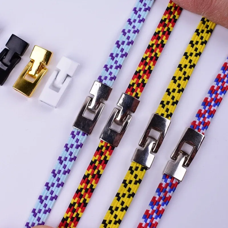 Color: Silver, Ships From: CHINA - No Tie Shoelace Buckle Shoelaces Metal Buckle for Men Women Kids Sneakers Aluminum Capsules Lock Kits Shoe Laces Accessories 4ps