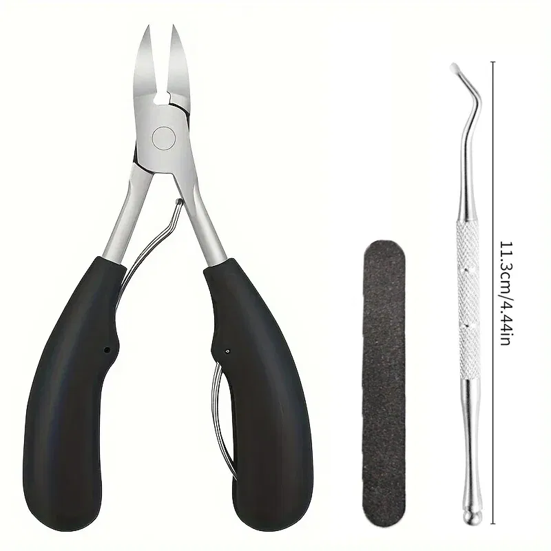 Color: light green - Professional Grade Concave Stainless Steel Nail Clippers for Thick Nails and Ingrown Toenails Sharp Curved Blade for Easy Trimmi