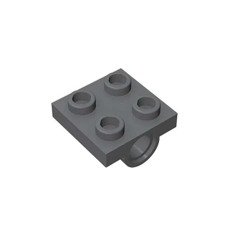 Color: Gold - MOC PARTS GDS-848 Plate, Modified 2 x 2 with Pin Hole - Full Cross Support Underneath compatible with lego 10247 2444