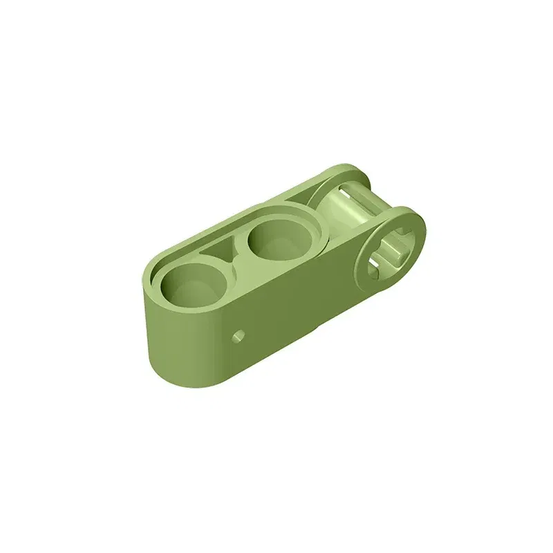 Color: Wood - Gobricks GDS-936 Technical, Axle and Pin Connector Perpendicular 3L with 2 Pin Holes compatible with lego 42003 Educational