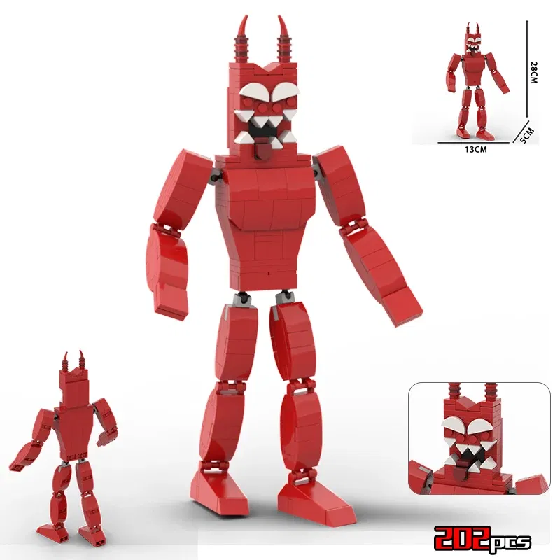 Color: WHITE - Monster Garten of BanBan Building Blocks Toys Set Anime Action Figure Animal Bricks Toys Set for Kids Boys Birthday Easter Gift