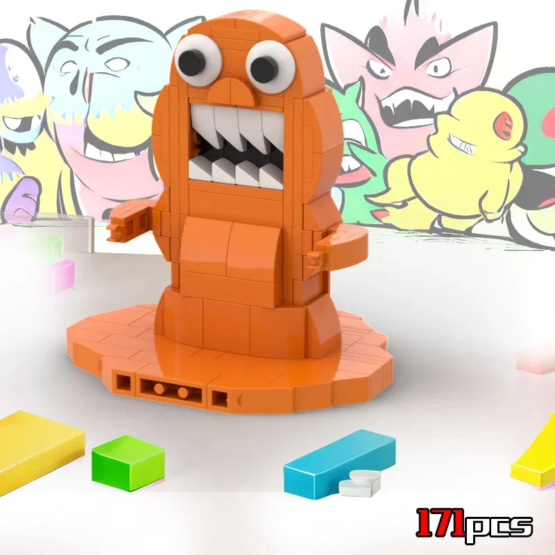 Color: WHITE - Monster Garten of BanBan Building Blocks Toys Set Anime Action Figure Animal Bricks Toys Set for Kids Boys Birthday Easter Gift