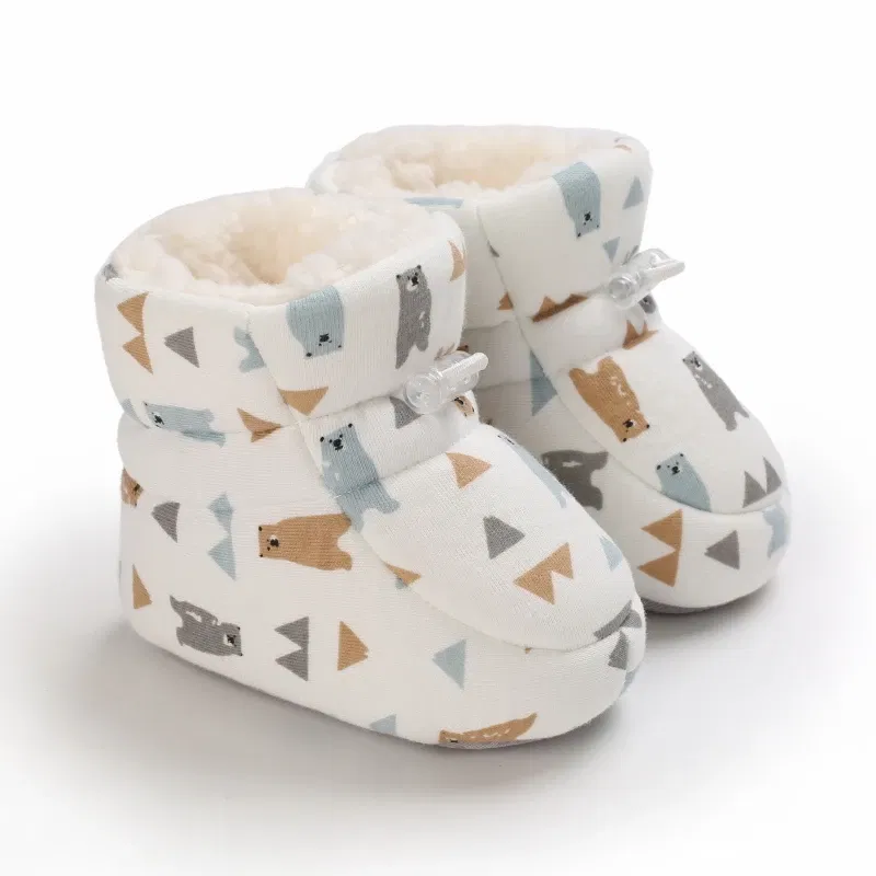 Color: Blue, Baby Age: 0-6 Months - 2022 Baby Autumn Winter Boots Baby Girl Boys Winter Warm Shoes Solid Fashion Toddler Fuzzy Balls First Walkers Kid Shoes 0-18M