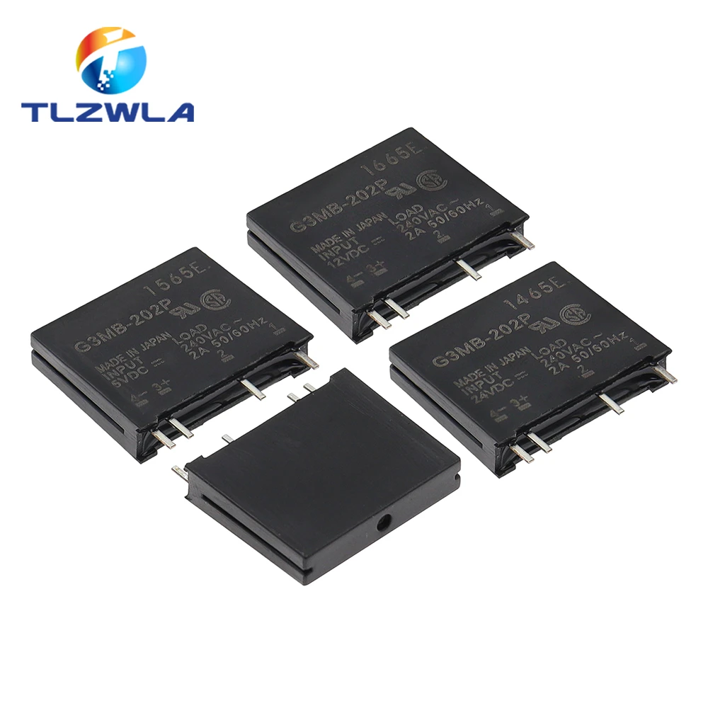 Size: Largest - 1Pcs 5V 12V 24V DC-AC Solid State Relay Module G3MB-202P G3MB 202P PCB SIP SSR AC 240V 2A Snubber Circuit Resistor Relay Switch