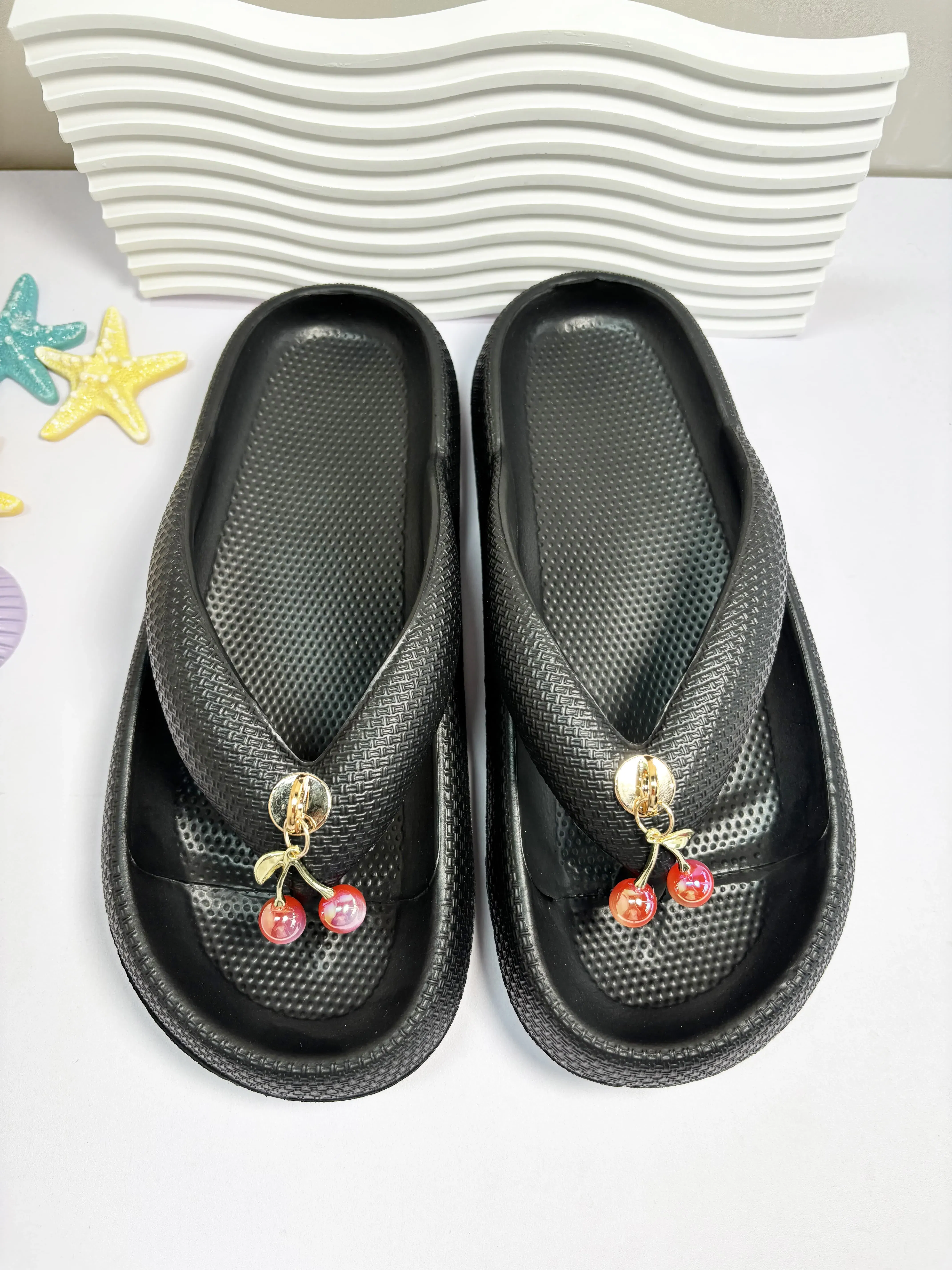 Color: ROYAL BLUE, Shoe Size: 36-37 - Summer Multi Color Women's Flip Flops Fashionable Metallic Teddy Bear Bow Slide Sandal Beach Vacation Home Versatile Footwear