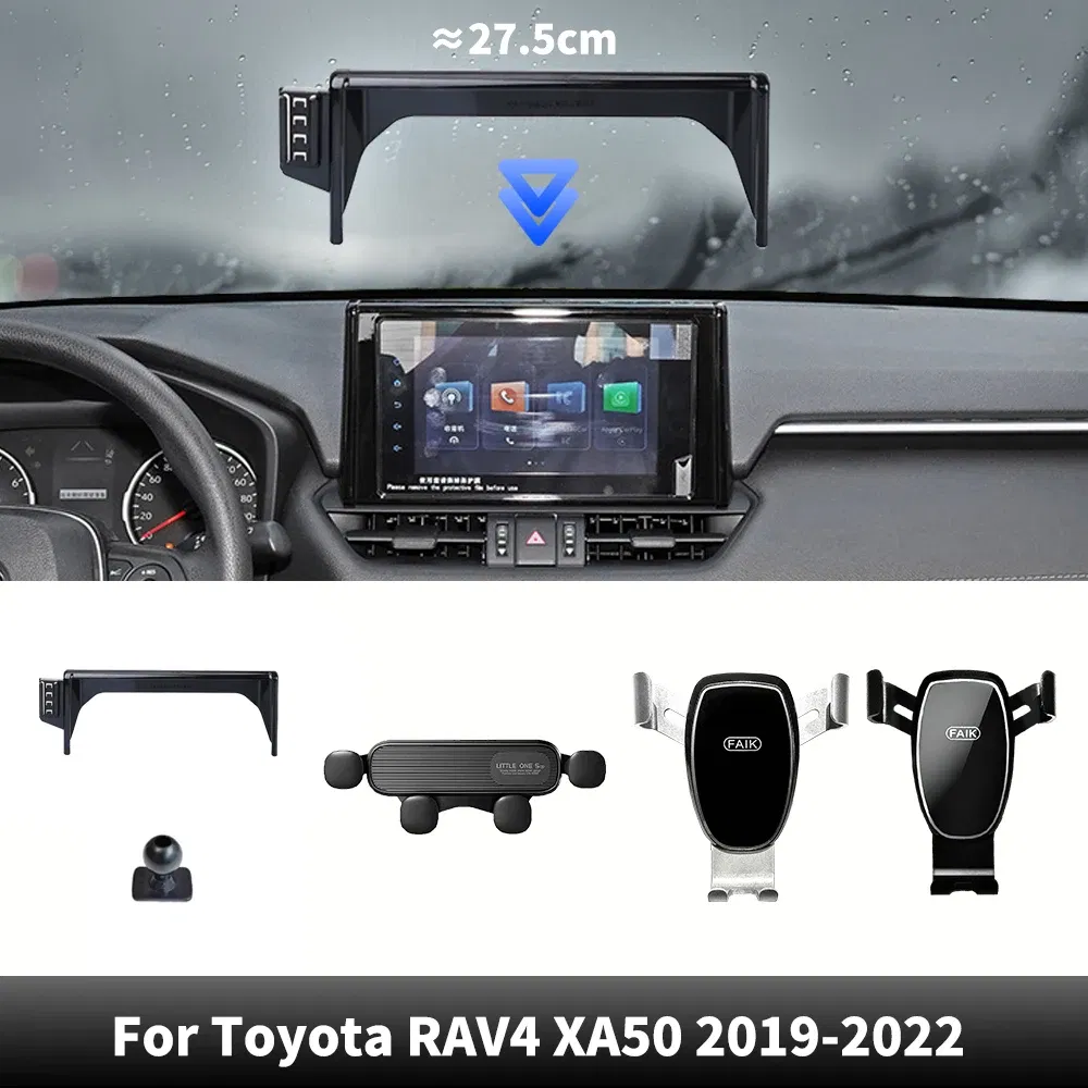 Color: Red - For Toyota RAV4 XA50 2019 2020 2021 2022 Screen Car Mobile Phone Holder GPS Bracket Gravity Mount Support Auto Stand Accessories