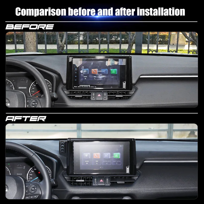 Color: Red - For Toyota RAV4 XA50 2019 2020 2021 2022 Screen Car Mobile Phone Holder GPS Bracket Gravity Mount Support Auto Stand Accessories